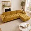 riess-ambiente Elegantes Ecksofa COZY VELVET 260cm senfgelb Produktbild-Vorschau 13