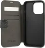 An open book-style phone case for an iPhone 13 Pro Max, showing the interior card slots and the phone holder. Podgląd zdjęcia produktu