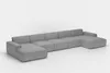 Wohnlandschaft U-Form CELES XL in Stoff Scala Schwarz Produktbild-Vorschau 3
