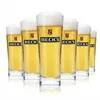 6x Becks Glas 0,4l Kontur Henry Bier Becher Pokal Gläser Produktbild-Vorschau 1