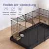 SONGMICS Kleintiergehege Hasenkäfig XXL mit Bodenmatte und Produktbild-Vorschau 12