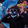 Maska na Halloween z oświetleniem LED Straszna maska na Podgląd zdjęcia produktu 9