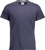 A plain navy blue t-shirt with a small Tommy Hilfiger logo on the chest. Voir les images du produit