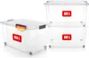 BigDean 3 Stück 60 L Aufbewahrungsbox mit Deckel groß Produktbild-Vorschau 1