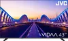 A JVC television displaying a scenic image of a bridge and city skyline at sunset. Produktbild-Vorschau