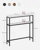 A diagram of a console table with dimensions and load capacities. Náhled obrázku produktu