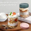 500ml Overnight Oats Gläser, 6 Pack Meal Prep Gläser mit Produktbild-Vorschau 3
