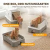 PawHut Edelstahl Katzentoilette mit Deckel, Schaufel, Produktbild-Vorschau 6