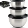 HI NATURE™ Set di 3 ciotole in acciaio inox con coperchio, Anteprima dell’immagine prodotto 1