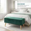 Relaxdays Sitzbank mit Stauraum, Samtbezug, 40 L, Produktbild-Vorschau 2