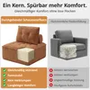 Modularer Loungesessel für Wohnz, Bodensessel aus Cord 84 × Produktbild-Vorschau 8