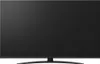 A front view of a black television set on a black background. Voir les images du produit