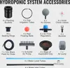 A collage of various hydroponic system accessories, with text labels indicating the item and quantity. Voir les images du produit