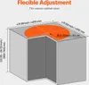 Diagram showing the dimensions and flexible adjustment of a corner cabinet organizer. Anteprima dell’immagine prodotto