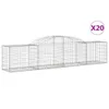 Gabionen mit Hochbogen 20 Stk. 300x50x60/80 cm Verzinktes Produktbild-Vorschau 1