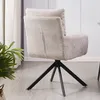 HOME DELUXE Esszimmerstuhl mit Armlehne ALUNA Chenille - Produktbild-Vorschau 4