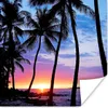 MuchoWow® Poster Eine Silhouette von Palmen während eines Produktbild-Vorschau 1