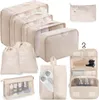 Kofferorganizer Set - 10-teilig - Beige - Wasserdicht Produktbild-Vorschau 1