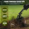 2-in-1 Akku-Bodenfräse, 100mm, elektrische Gartenfräse Mit Produktbild-Vorschau 2