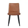A single brown leather chair with black legs is shown against a white background. Náhľad obrázku produktu