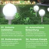 Solarleuchte Garten Solarlampe Kugel 2 x 3er Set  Garten Produktbild-Vorschau 4