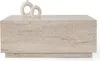 Table basse en bois "Lizbon" - 90 x 90 x 35 cm - Travertin Voir les images du produit 4