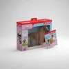 A toy horse in its packaging, with an informational card next to it. Voir les images du produit