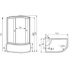 MEGA Hydromassagekabine 121x81 cm mit Duschwanne links Produktbild-Vorschau 2