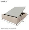 Flieks Polsterbett 160x200cm ohne Kopfteil, Doppelbett Produktbild-Vorschau 4