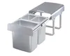 A pull-out waste bin system with multiple compartments, shown against a white background. Produktbild-Vorschau