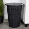 Wäschekorb aus schwarzem Kunststoff 35 l Produktbild-Vorschau 2