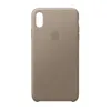 A back view of a brown iPhone case with the Apple logo. Produktbild-Vorschau