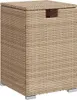 A beige poly rattan propane tank cover table. Produktbild-Vorschau