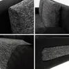 A collage of four close-up images showing the fabric texture and construction details of a sofa. Náhľad obrázku produktu