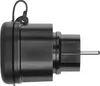 A black smart outdoor socket with a plug. Náhled obrázku produktu