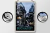 Blechschild Reise 12x18cm Bukarest Rumänien Stadt Produktbild-Vorschau 2