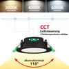 6x LED Einbaustrahler VENUS Schwarz IP44 7W Dimmbar CCT Produktbild-Vorschau 3