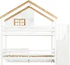 Letto a castello Sweiko, letto in legno, pino + MDF, scala Anteprima dell’immagine prodotto 15