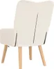 vidaXL Fotel kremowy 63 x 67 x 94 cm Skóra owcza i sklejka Podgląd zdjęcia produktu 6