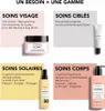 A collage of Lierac skincare products and marketing text, divided into categories. Anteprima dell’immagine prodotto