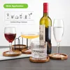 Untersetzer Holz Rund für Gläser 6er Set, Untersetzer aus Produktbild-Vorschau 3