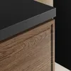 Doppelwaschtisch 120 cm breit in Eiche und schwarz, hängend Produktbild-Vorschau 4