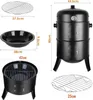 affumicatore verticale a carbonella 3 in 1 Ø45 cm, grill Anteprima dell’immagine prodotto 5