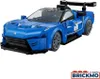 A blue Lego-style model of a Maserati GT2 race car is shown from a three-quarter front view against a white background. A watermark is present in the bottom right corner. Produktbild-Vorschau
