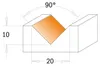IGM | V-Nutfräser 90° Ø23x11 / Schaft Ø8 mm Produktbild-Vorschau 2