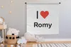 MuchoWow® Wandteppich Wandbehang Ich liebe - Romy - Mädchen Produktbild-Vorschau 3