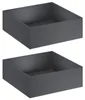vidaXL Vasi da giardino, 2 pezzi, antracite, 60 x 60 x 20 Anteprima dell’immagine prodotto 1