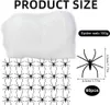 Halloween-Spinnennetz Deko-Set 100 g Spinnweben 60 Spinnen Produktbild-Vorschau 2