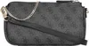A close-up studio shot of a gray Guess handbag with a repeating logo pattern. Anteprima dell’immagine prodotto