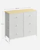 A chest of drawers with dimensions labeled. Náhled obrázku produktu